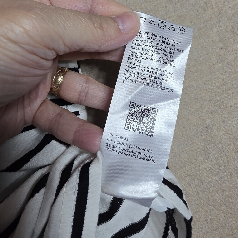 Cider Romper Women Size Small Black White Stripes Short Sleeve Shorts NWT - Picture 13 of 14